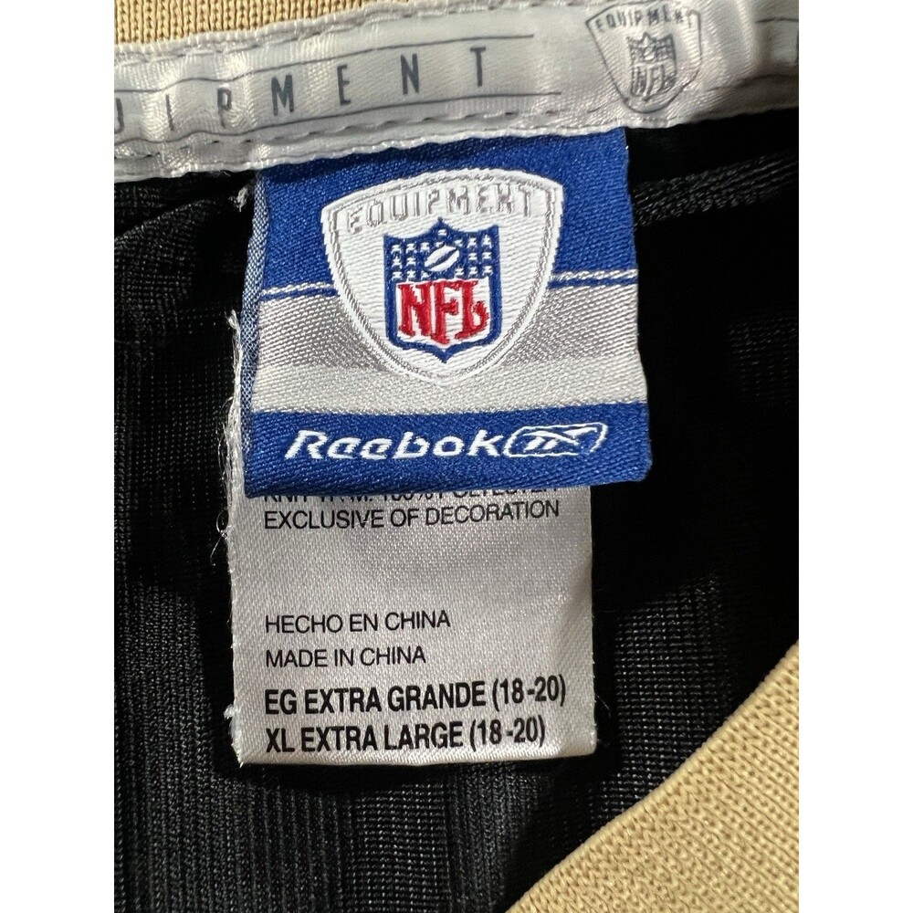Reggie Bush Reebok #25 New Orleans Saints Black Jersey Youth XL(18-20) - Picture 11 of 13